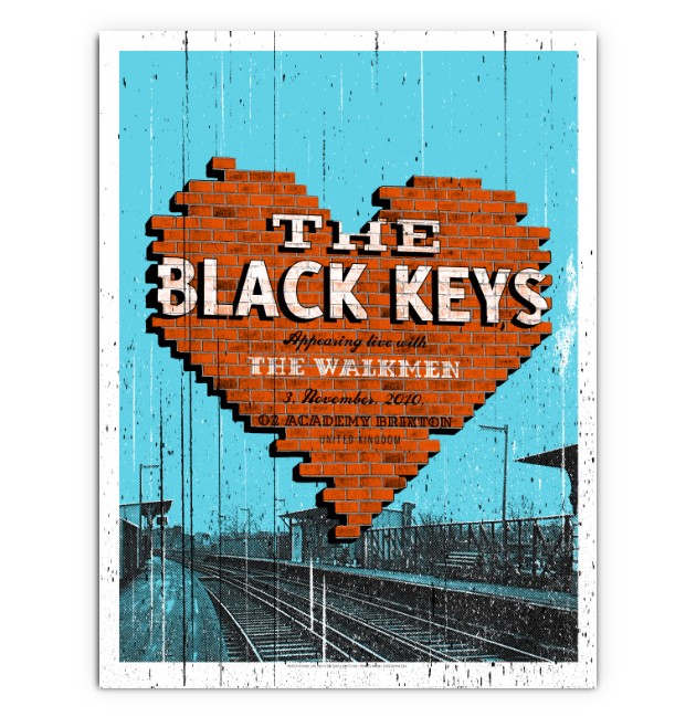 The Black Keys: Brixton, UK show posters.